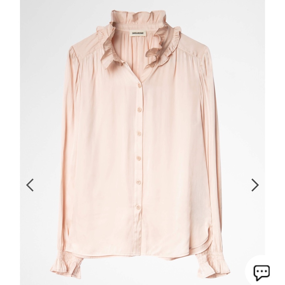 Zadig & Voltaire pink silk blouse